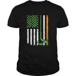 Irish American Hockey Flag Hockey St Patricks Shirt